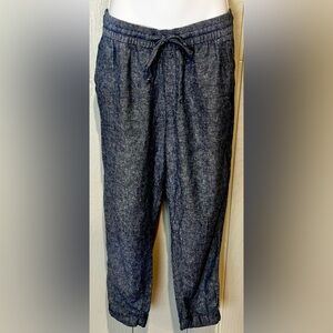 Old Navy Blue Linen Track Pants